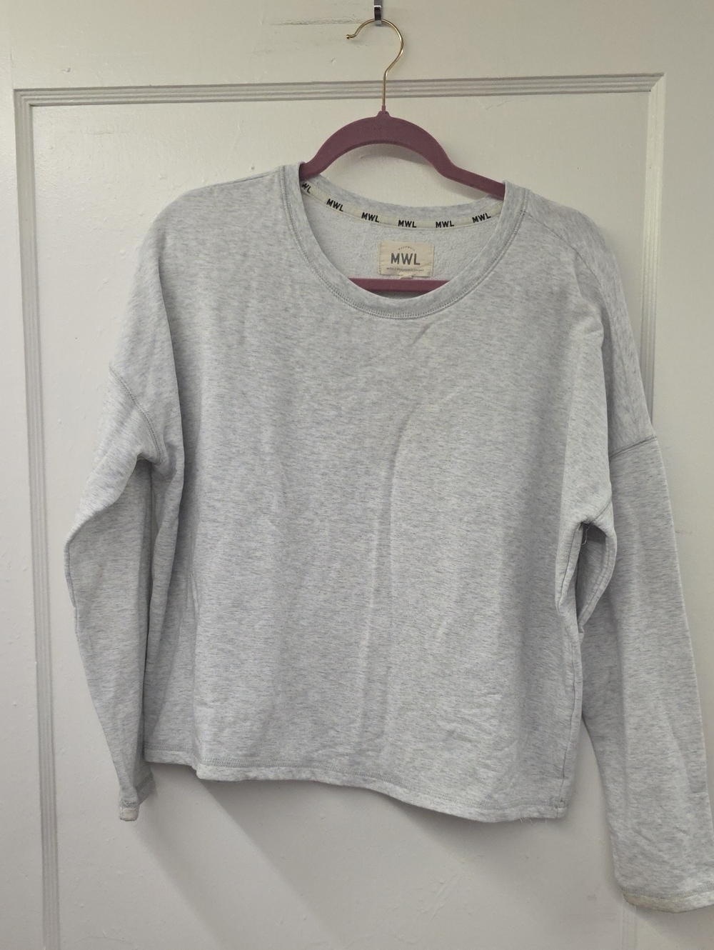 Madewell MWL Gray Fleece Sweatshirt Medium Modal Blend Pullover